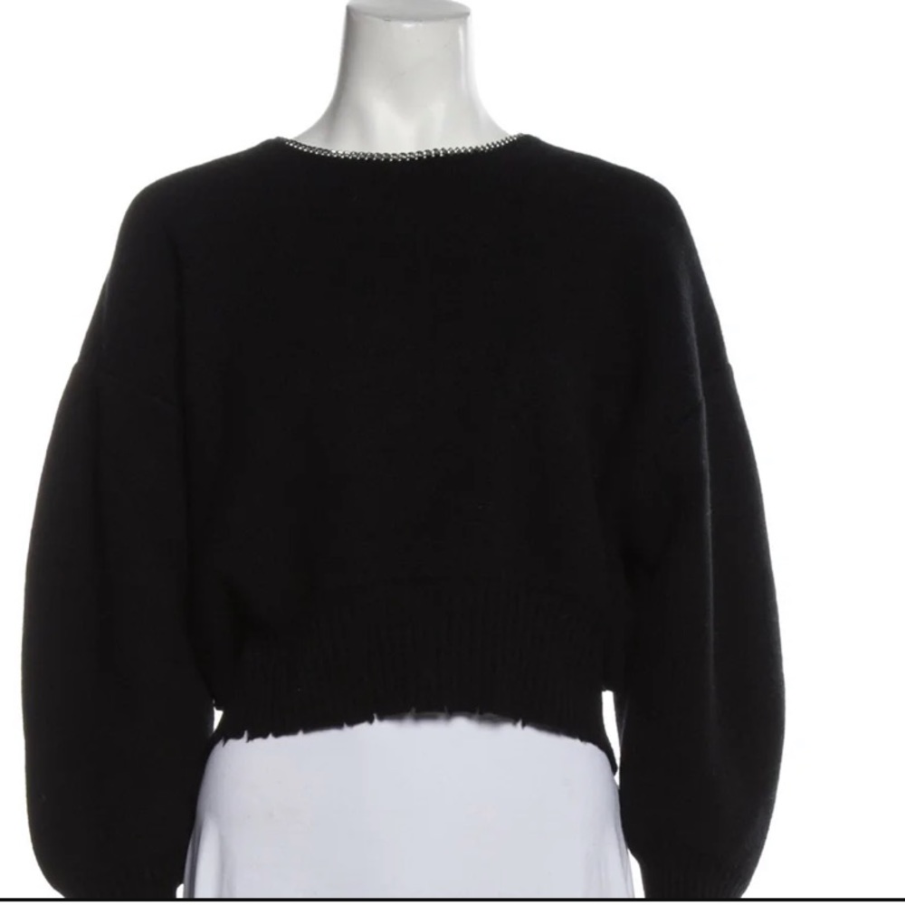 Alexander Wang pearl chain cross back sweater
